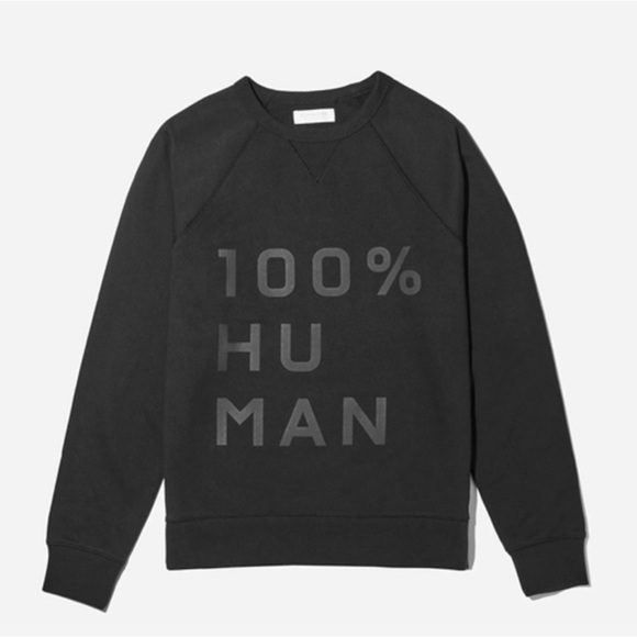 Everlane Other - Everlane The 100% Human Typography Sweatshirt in Black Size Medium NWOT